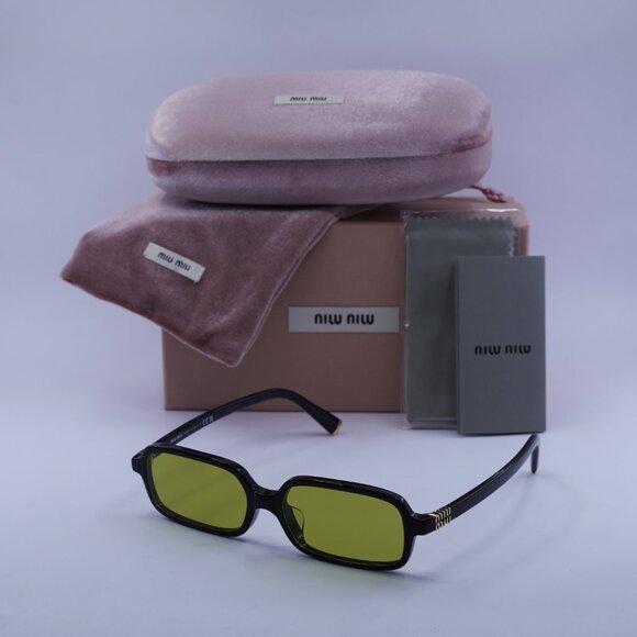 Miu Miu MU11ZSF 16K07O Sunglasses Black Rectangle Frame - Picture 11 of 11